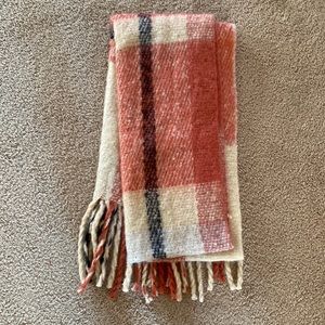 Pink plaid scarf